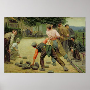A Game of Bourles in Flanders, 1911 Poster