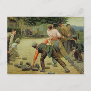 A Game of Bourles in Flanders, 1911 Vykort
