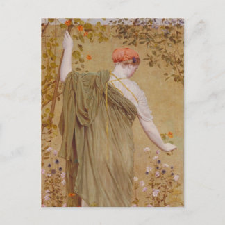 A Garden av Albert Joseph Moore, Vintage Porträtt Vykort