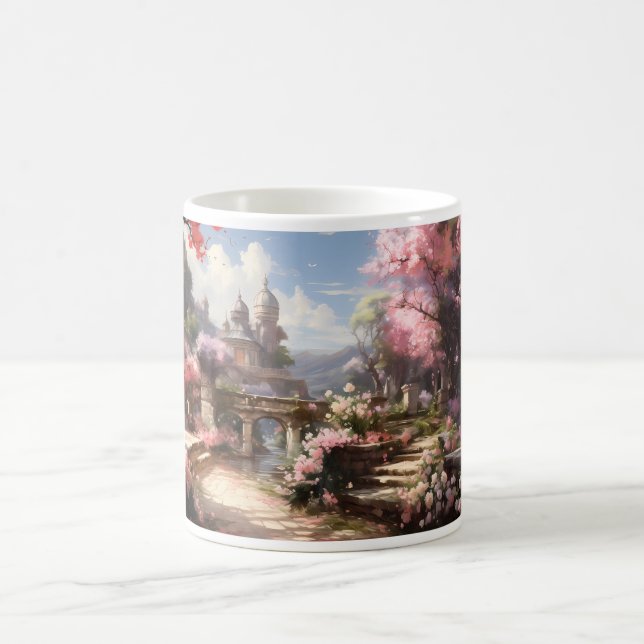 A Garden in Watercolor Stil Kaffemugg (Center)