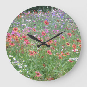 A Garden of Wildblommor Clock Stor Klocka