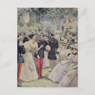 A Garden party vid Elysee Inbjudan Vykort