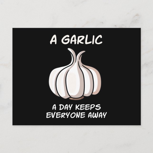 A Garlic A Day Garlic Vegetable Cook Vykort (Framsida)