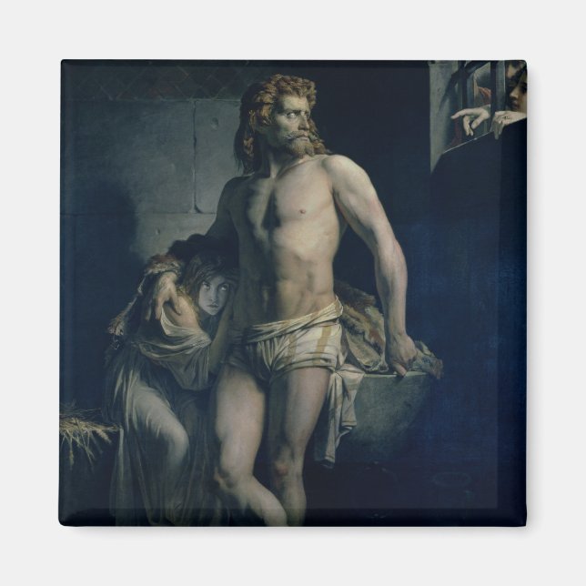 A Gaul och hans dotter fängslade i Rom 1847 Magnet (Framsidan)