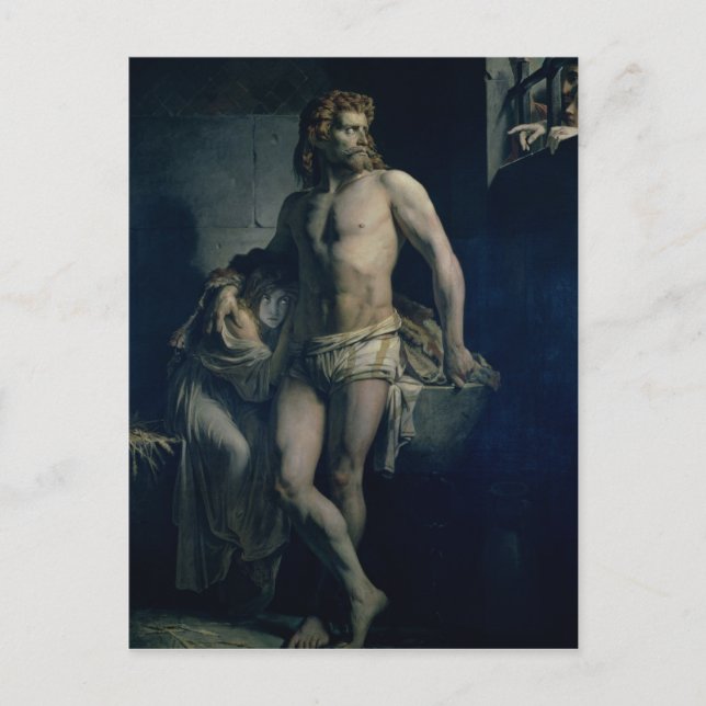 A Gaul och hans dotter fängslade i Rom 1847 Vykort (Framsida)