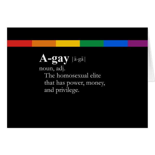 A-GAY HÄLSNINGSKORT (Framsidan Horizontal)