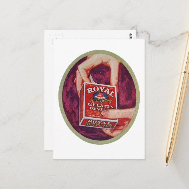 A gelatin dessert from 1930 vykort (Fram/Back In Situ)