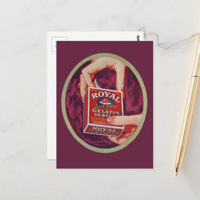 A gelatin dessert from 1930 vykort (Fram/Back In Situ)