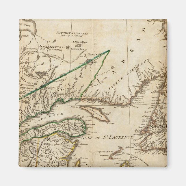 A General Karta i de nordbrittiska kolonierna Magnet (Framsidan)