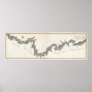 A General Karta vid floden Ohio, Plate den andra Poster