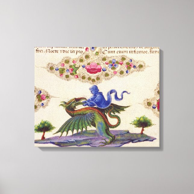 A Genie och Winged Monster Canvastryck (Framsida)