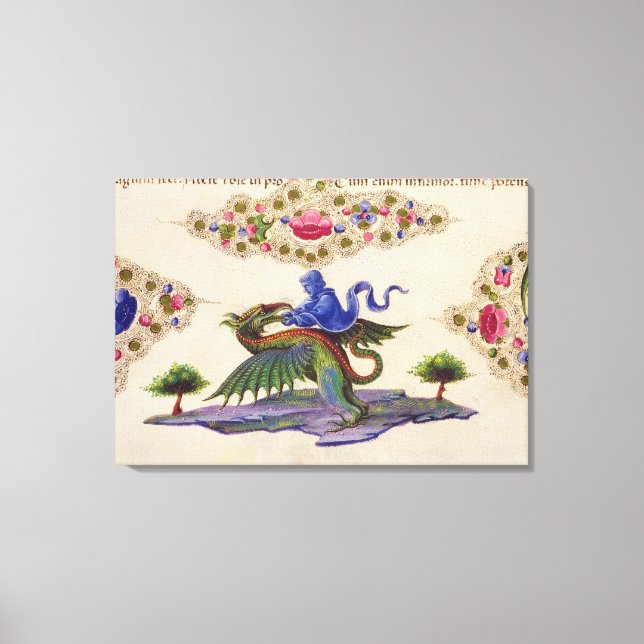 A Genie och Winged Monster Canvastryck (Framsida)