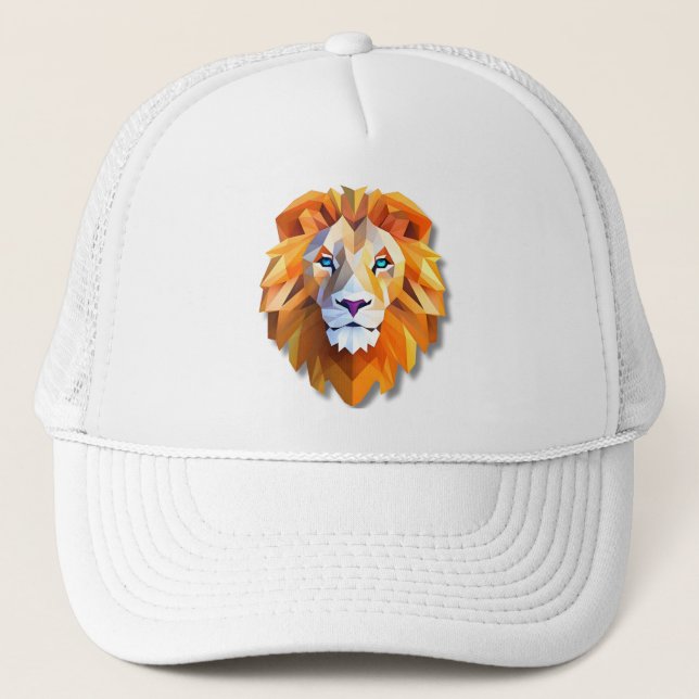 A GEOMETRIC LION Trucker Hat Keps (Framsida)