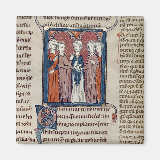 A Giftermål Scene, från Decrets de Gratien Magnet (Framsidan)