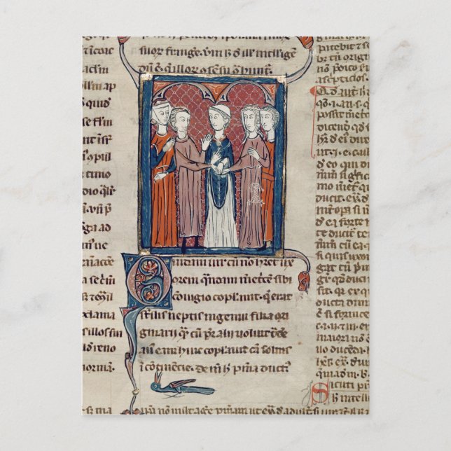A Giftermål Scene, från Decrets de Gratien Vykort (Framsida)