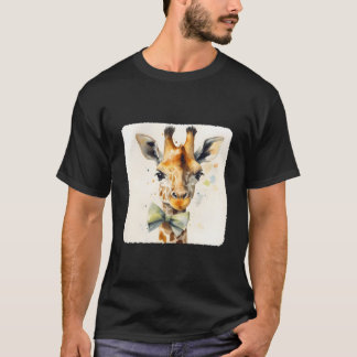 A Giraffe With A Bow Tie Fashion Fashionable Anima T Shirt