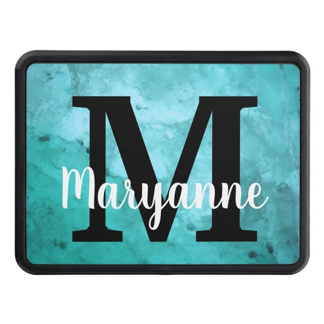 A Girl and Hennes Lastbil Färgad Marble Monogramme Dragkroksskydd (Framsidan)