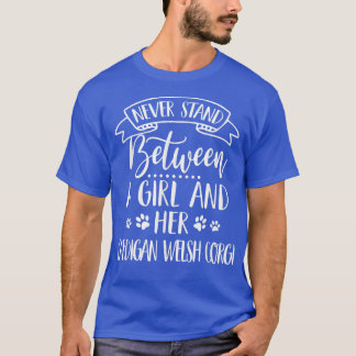 A Girl and her Cardigan Welsh Corgi Mamma Hund Dam T Shirt