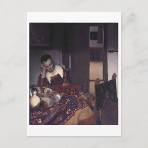 A Girl Asov av Johannes Vermeer Vykort