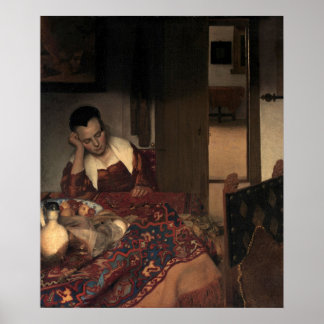 A Girl Asov by Johannes Vermeer - poster