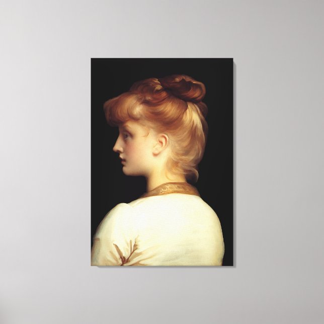 A Girl by Lord Frederic Leighton Canvastryck (Framsida)