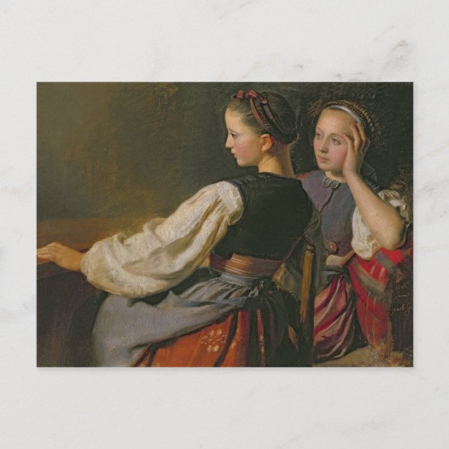 A Girl from Probsteier, 1844 Vykort (Framsida)
