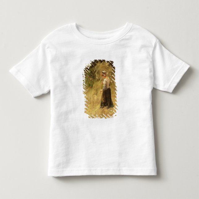 A Girl Harvesting Hay, 1800-talet T Shirt (Framsida)
