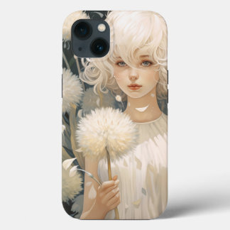 A Girl Holding A Dandelion iPhone 13 Fodral