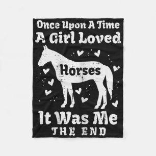 A Girl Loved Horses Equestrian Gi Fleecefilt