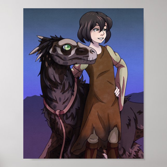 A Girl och hennes Dinosaur Poster (Framsidan)