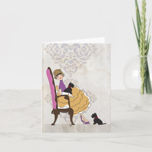 A Girl och Hennes Hundar Kort (Framsida)