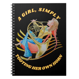 A GIRL SIMPLY TOOTING HER HORN NOTEBOOK  ANTECKNINGSBOK