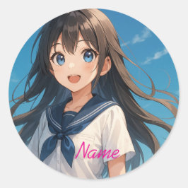 A Girl under the Summer Sky2  Runt Klistermärke