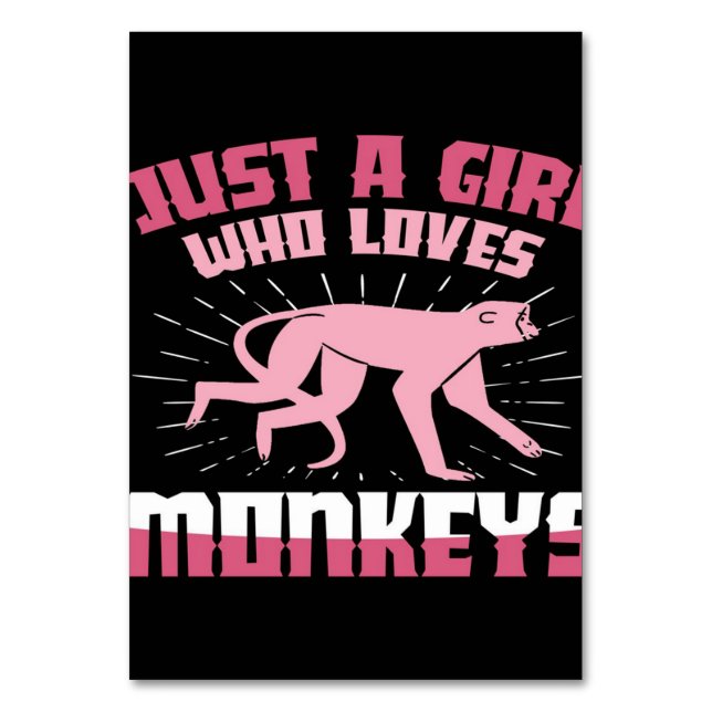 A girl who loves monkeys bordsnummer (Framsidan)