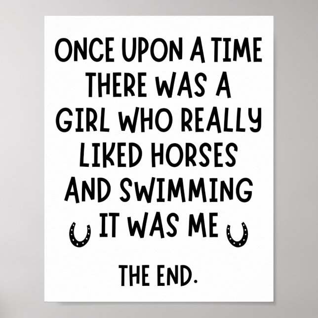 A girl who really liked Swimming and Horses. Poster (Framsidan)