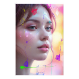 A Girl with Minimalist Retouch Fototryck