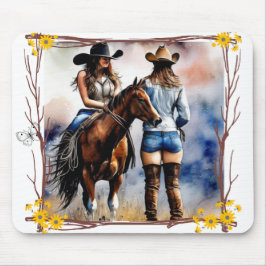 A Girls Horse Mouse Pad Musmatta