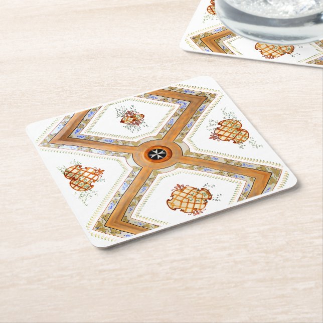 A Glastak Underlägg Papper Kvadrat (Vinklad)