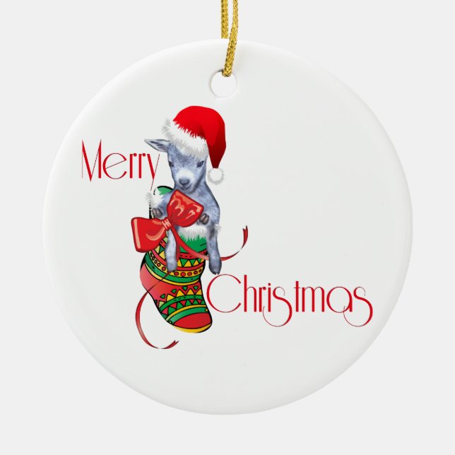 A God jul Goat Baby i lagret av ornament (Framsidan)