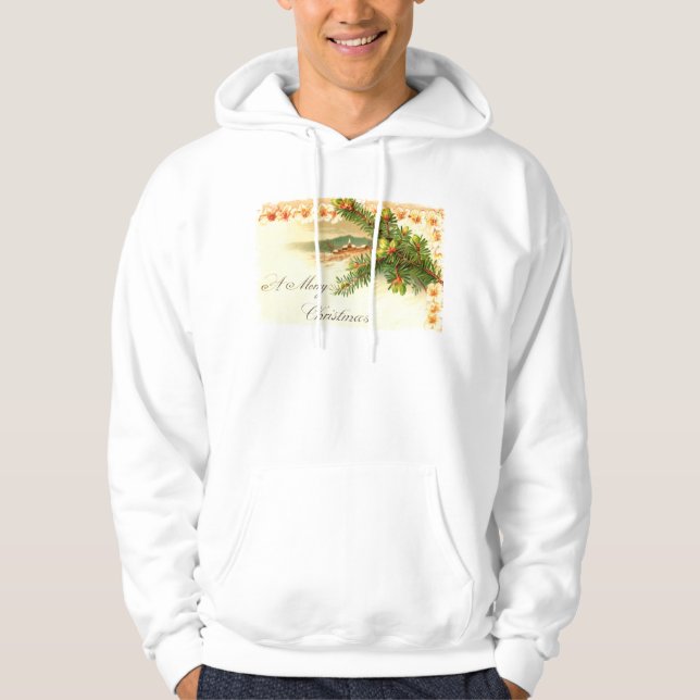 A God jul Hooded Sweatshirtss Munkjacka (Framsida)