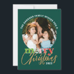 A GOD JUL JULKORT<br><div class="desc">Gör ditt meddelande med det här anpassningsbara julkortet. Lägg till den text du vill ha runt fotot i mitten. "God jul" finns nedan i en blandning av block och hand plockade-skript typsnitt. Välj även mellan en vit baksida eller en mönster som ska matchas.</div>