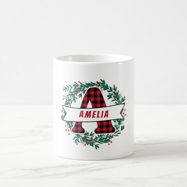 A! God jul, Monogram, andedräkt Mönster Kaffemugg (Center)