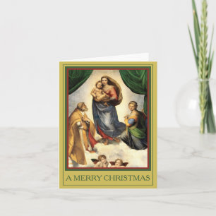 A GOD JUL Raphael Madonna och Jesus Child Helgkort