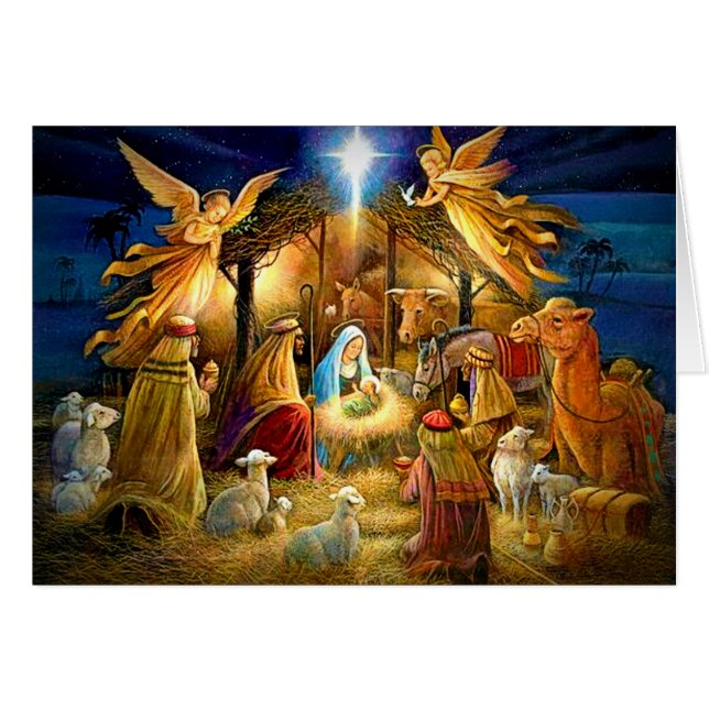 A God jul till dig och dina Hälsningskort (Framsidan Horizontal)