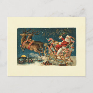 A God jul Vintage Santa Helg Vykort
