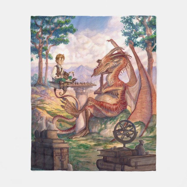 "A Golden Afternoon" Medium Fleece Blanket (Framsidan)