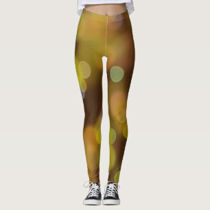 A Golden jul Mönster på Fawn Brown Leggings