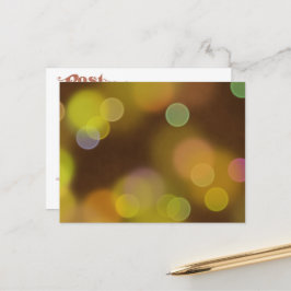 A Golden jul Mönster på Fawn Brown Vykort