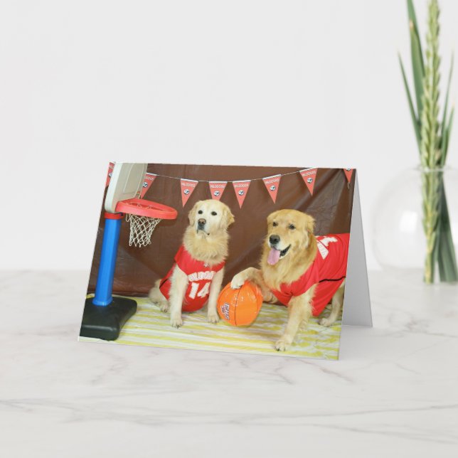 A Golden Slam dunk Birthday Kort (Framsida)