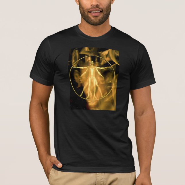 A golden Vetruvian Man Tee (Framsida)
